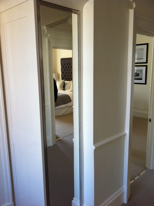 Full-length wardrobe mirror fitted in Mill Hill home