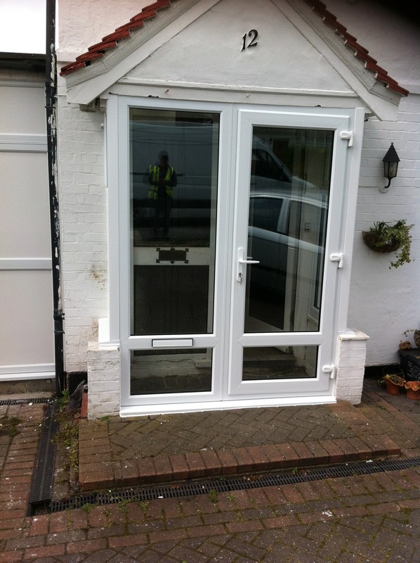 uPVC French doors fitted as front entrance in Mill Hill