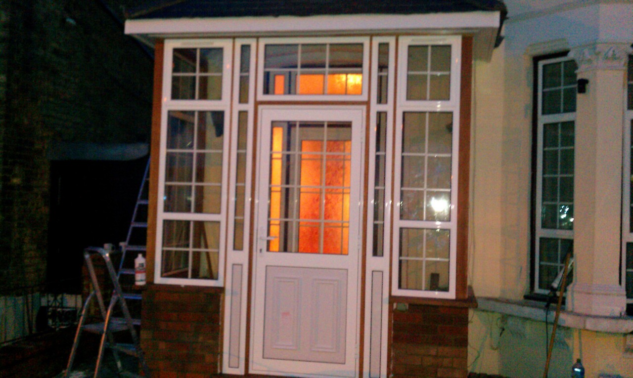 uPVC porch with Georgian bar glazing installed in Mill Hill
